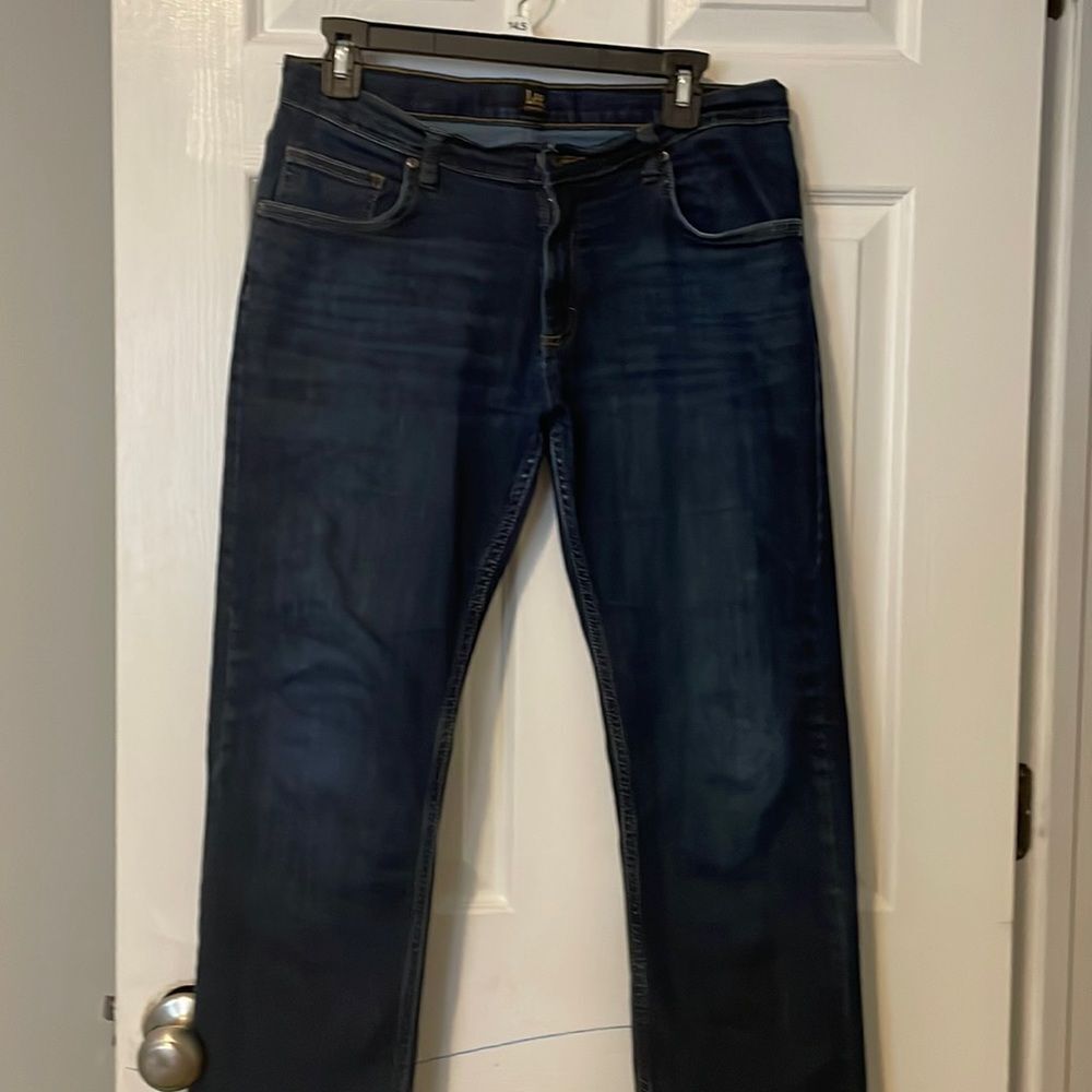 Lee Slim Straight Fit Tapered Leg Blue Denim Jeans